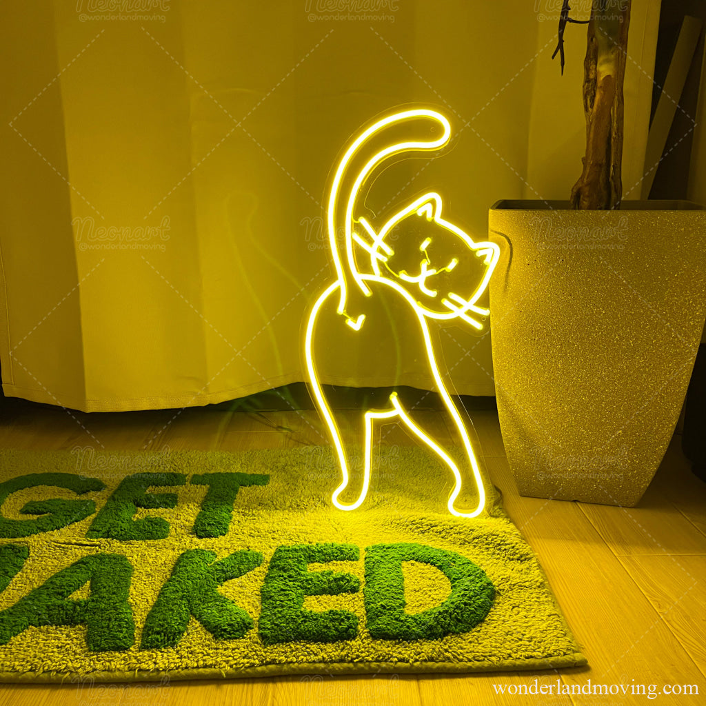 ねこちゃん　ネオン看板 ルナちゃん ネオン看板