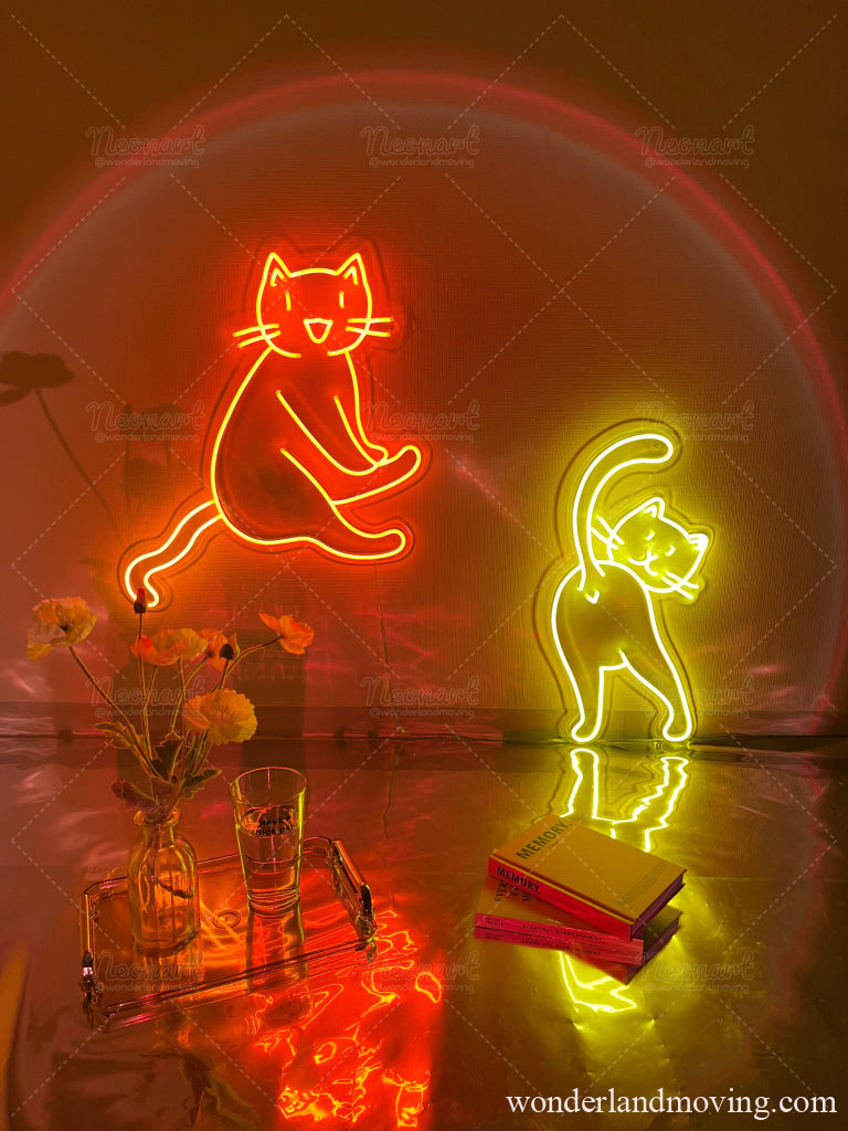✦ ねこのルナちゃん ネオン看板 ネオン看板