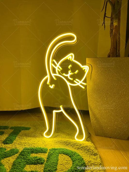 ✦ ねこのルナちゃん ネオン看板 ネオン看板