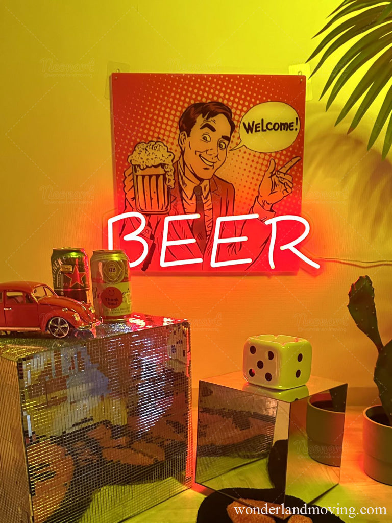 ポップスタイルBeerネオンアート ネオン看板