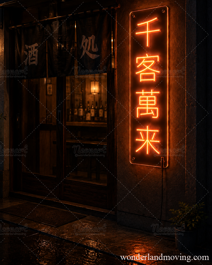 「千客萬来 」LED看板・開店祝い 居酒屋 ネオンサイン