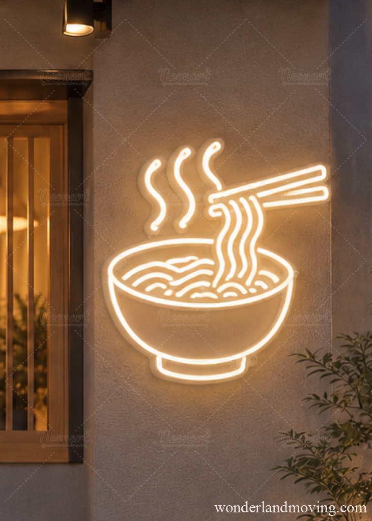 ラーメン ネオンサイン・ラーメン屋看板 - 30x30cm / WARMWHT - ネオン看板