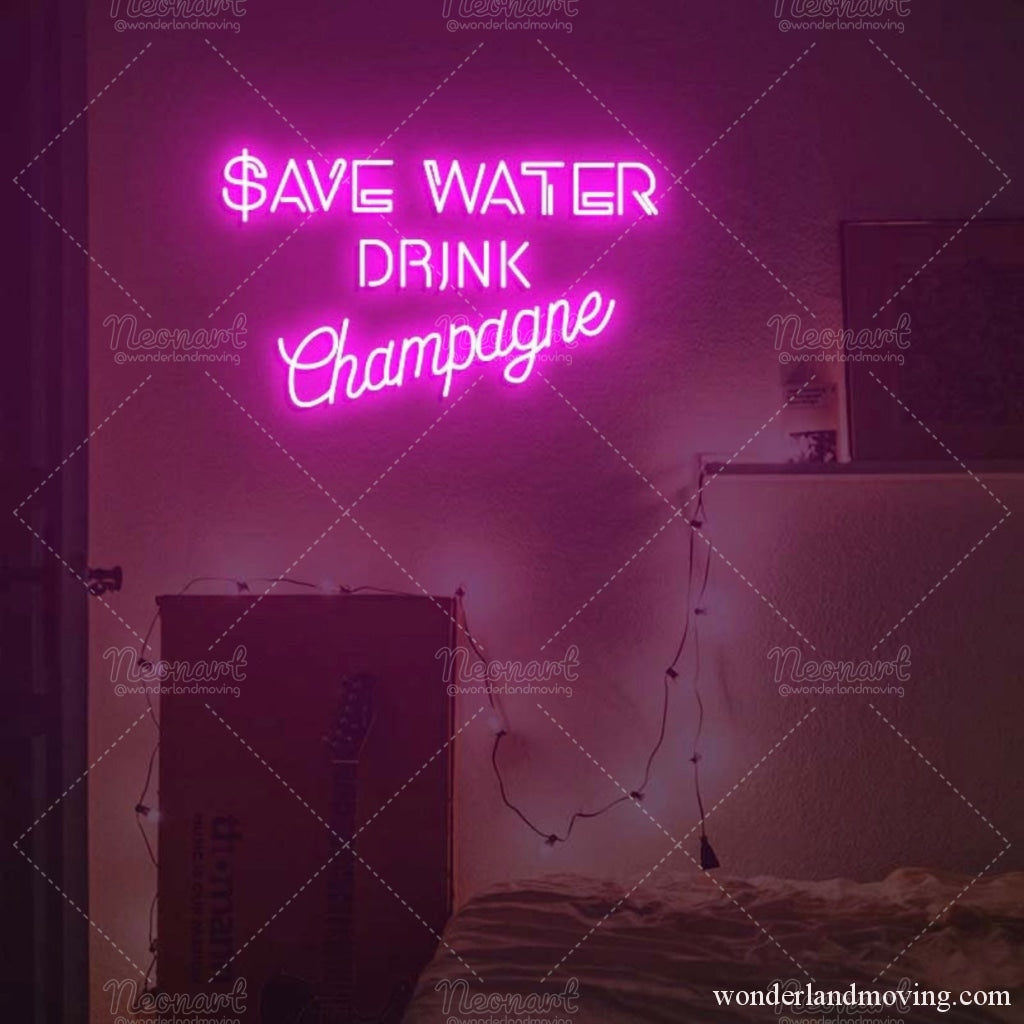 Save Water Drink Champagne Pnk