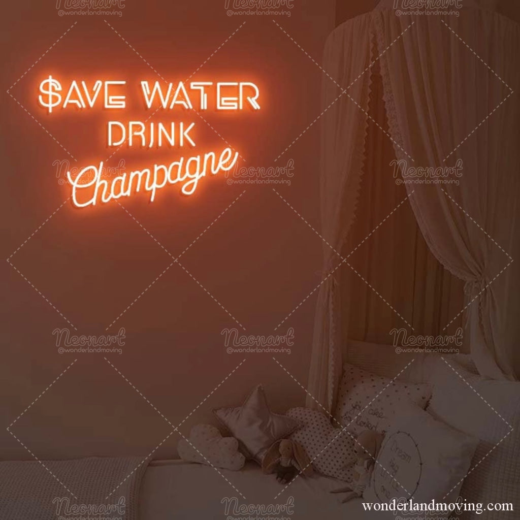 Save Water Drink Champagne Red