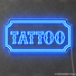 TATTOO ネオンサイン｜タトゥーショップ・刺青 LED看板 - SKYBLU（ネオン）／透明アクリルパネル - ネオン看板