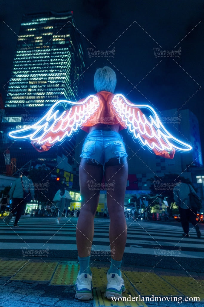 エンジェル 天使の翼 インスタ映え 天使の羽根 ハロウィン LEDネオン 