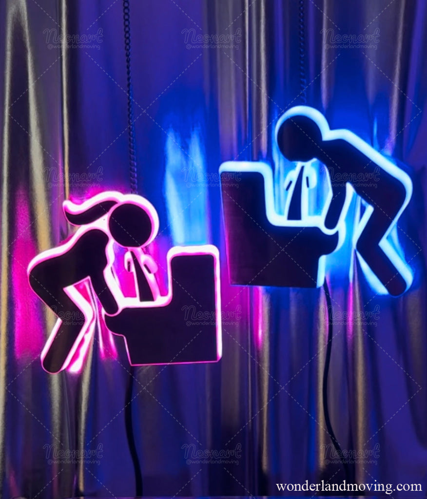 トイレサインマーク　立体発光看板 ネオン看板