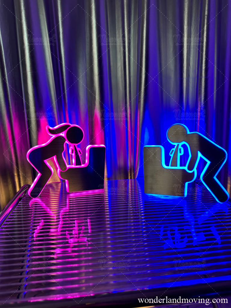 トイレサインマーク　立体発光看板 ネオン看板