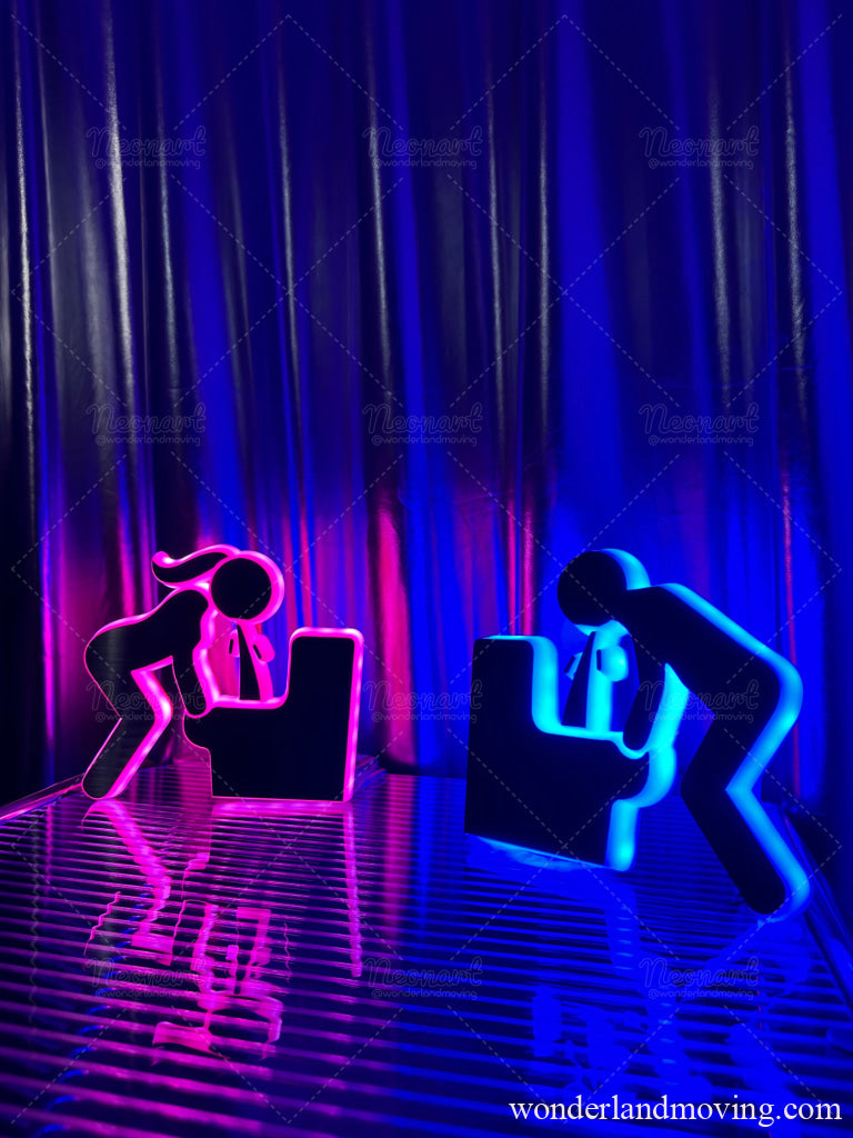 トイレサインマーク　立体発光看板 ネオン看板