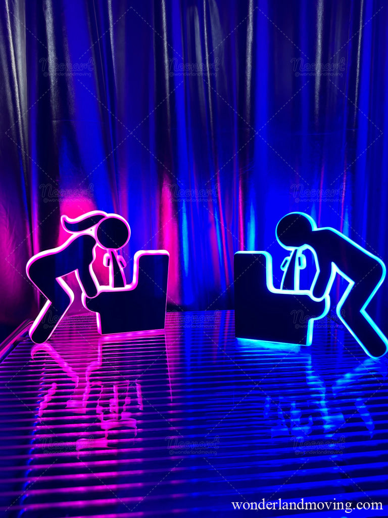 トイレサインマーク　立体発光看板 ネオン看板