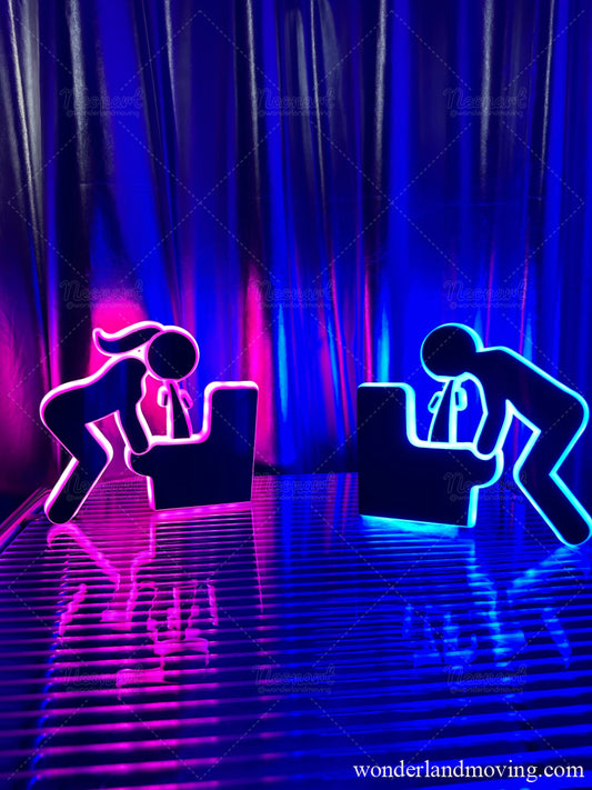 トイレサインマーク　立体発光看板 ネオン看板