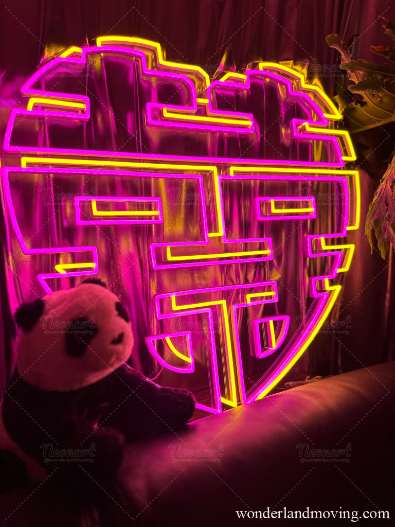 「囍」漢字ネオンライト