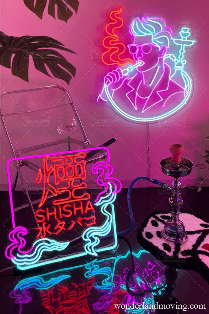 煙・SHISHA・水タバコ・シーシャネオンサイン ネオン看板