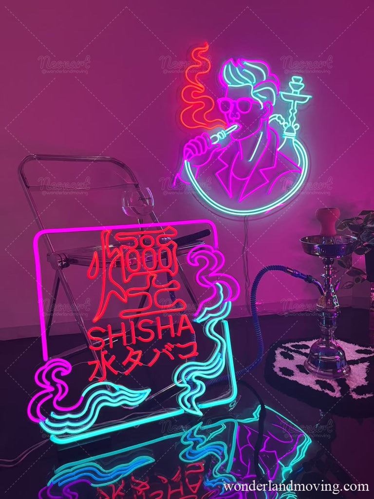 煙・SHISHA・水タバコ・シーシャネオンサイン ネオン看板